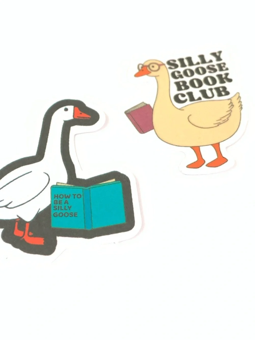 2 Piece Goose Book Vinyl Stickers